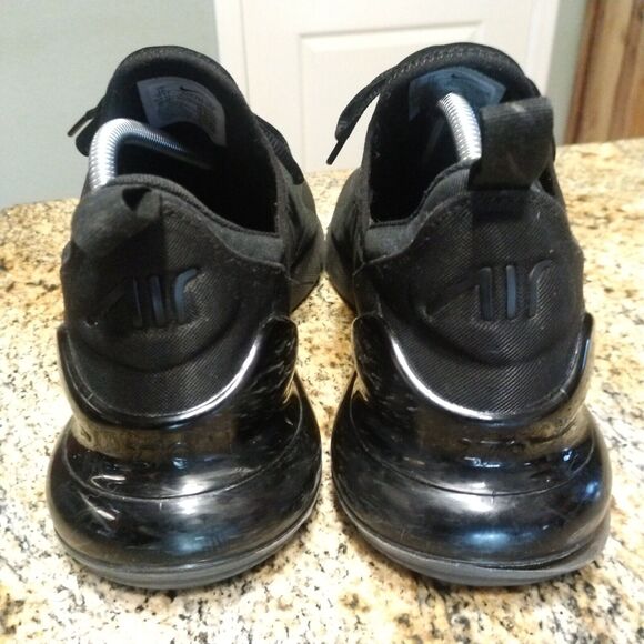 Nike Women's Air Max 270 Triple Black Sneakers Running Shoes AH6789-006 Sz 11 - Picture 10 of 12